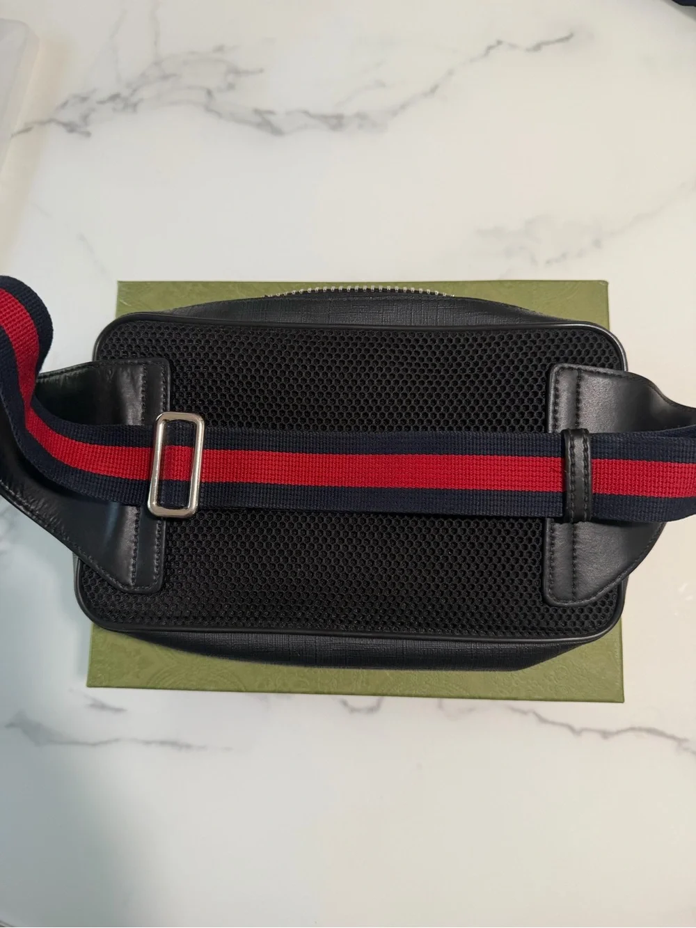 Gucci Black Monogram Belt Bag Fanny Pack